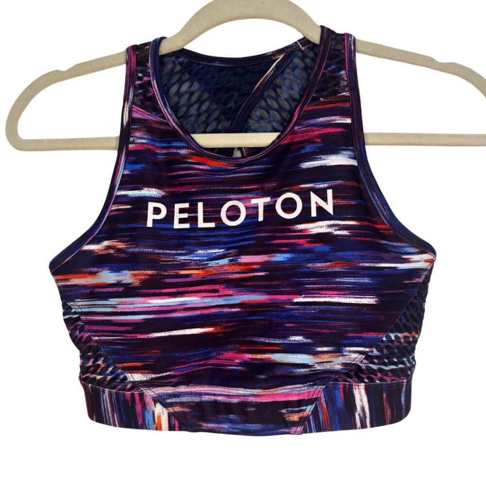 Peloton X WITH Melody High Size Small Scoop Neck Racerback Space Dye Bra Bike